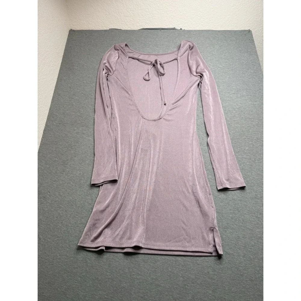 NWT Free People Call‎ Me Later Long Sleeve Minidress Size XL Dawn Pink